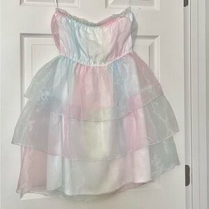 Brand new: Pastel Rainbow Tiered Mini Dress